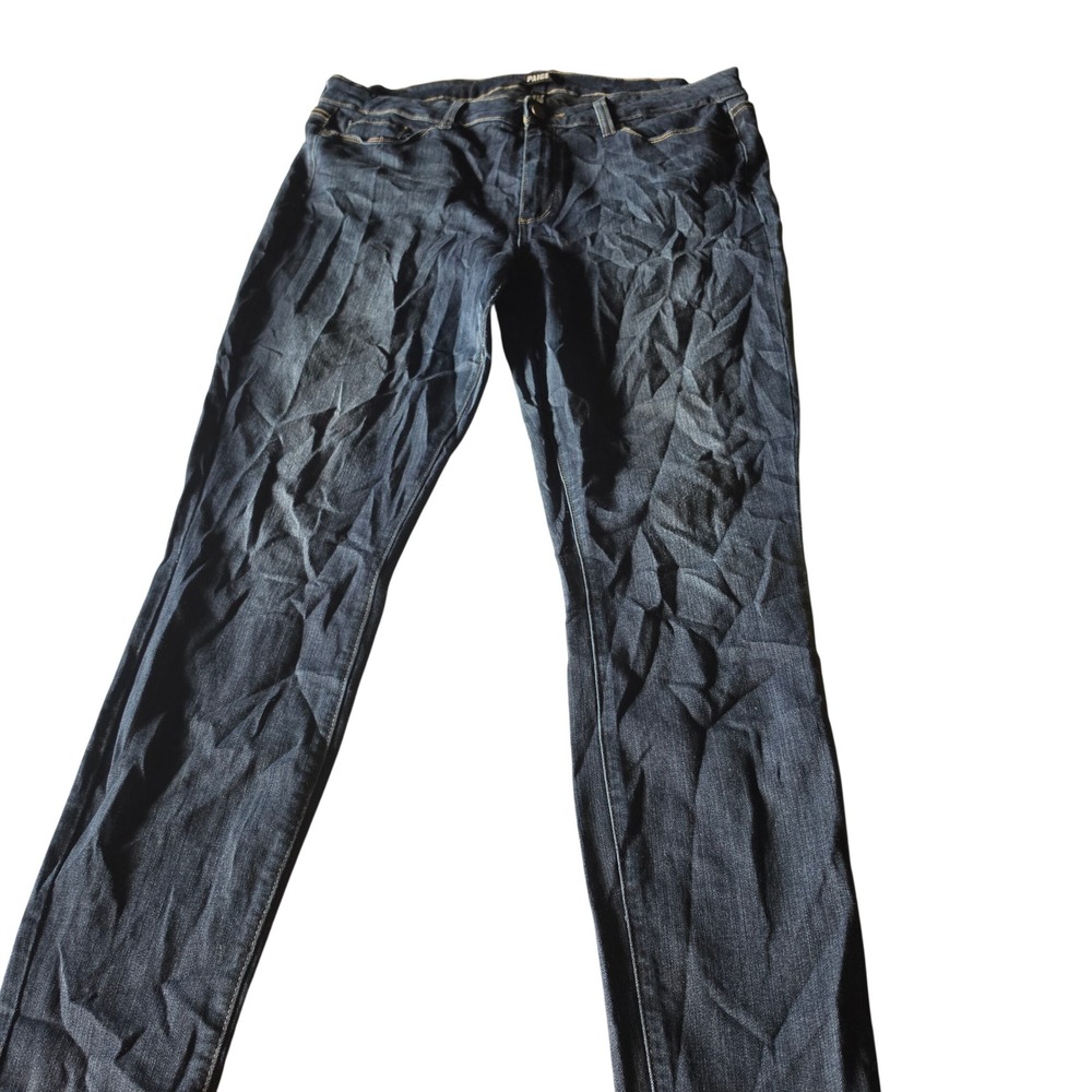 PAIGE Hoxton Ultra Skinny Mens Jeans Size 34 Dark Indigo Blue Denim 14314